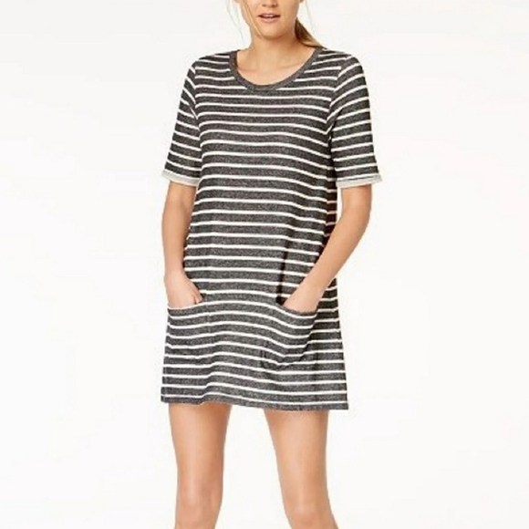 French Connection Normandy Stripe Tee Dress Sz 4 - Picture 1 of 10